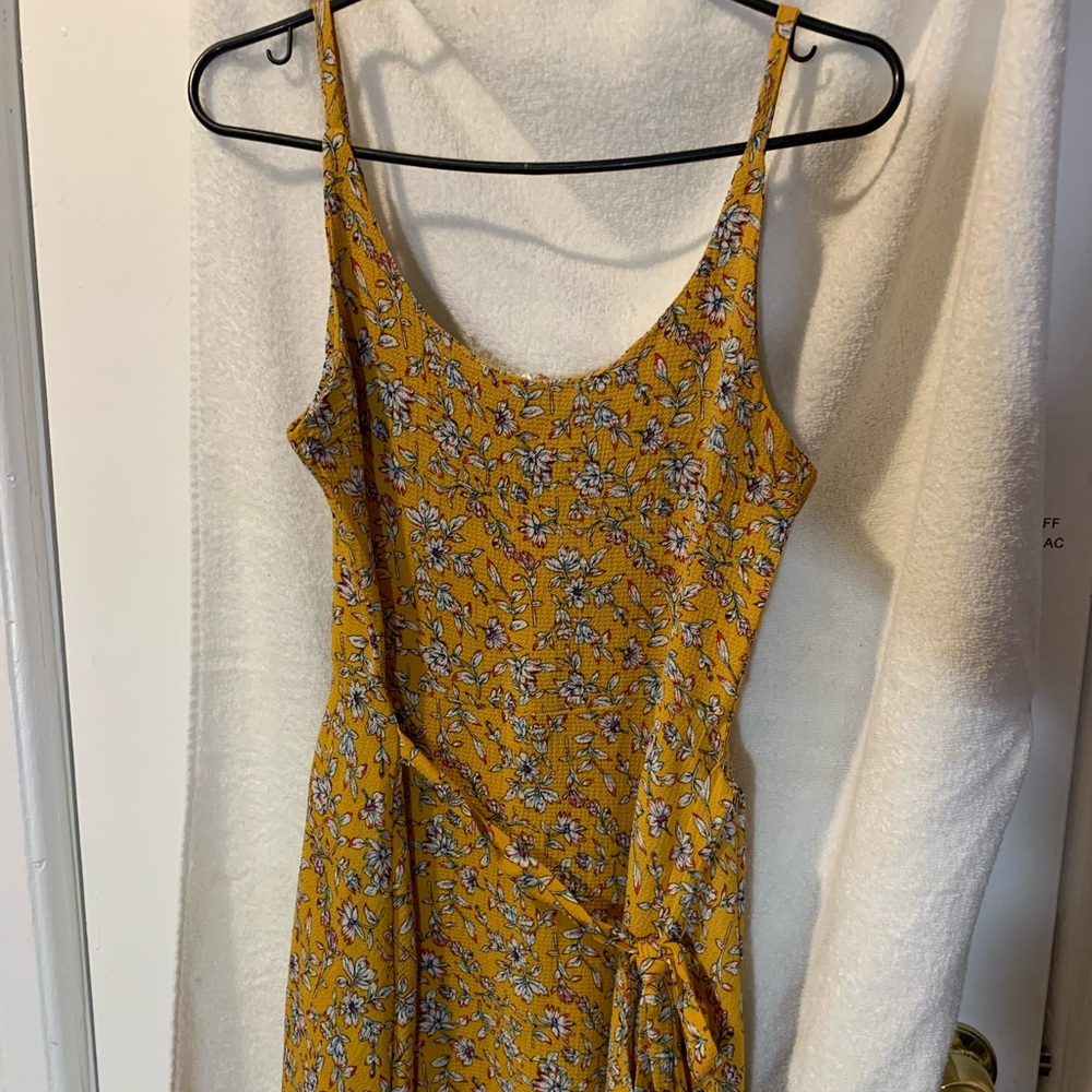 Yellow floral dress